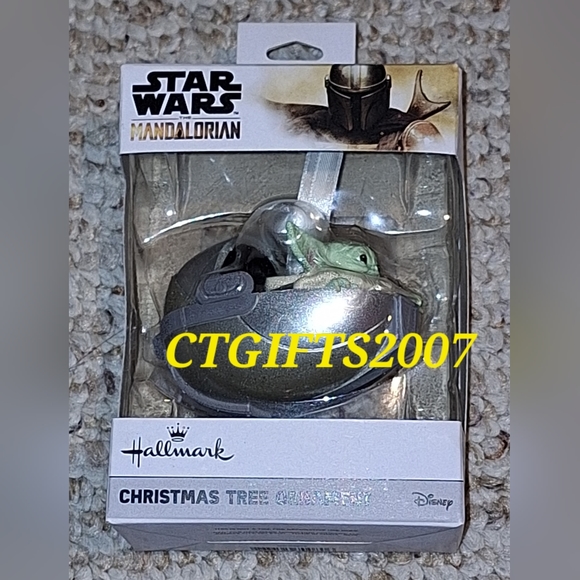 2020 Hallmark Star Wars The Mandalorian The Child Baby Yoda Ornament VHTF BNIWB. - Picture 2 of 10